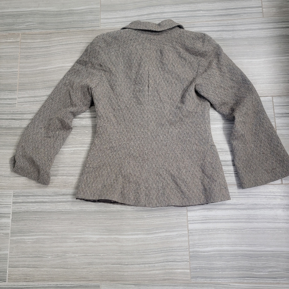 Brown Wool Women's Blazer - Picture 2 of 4